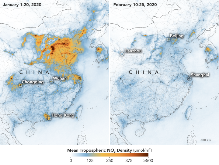 Air Pollution Map of China