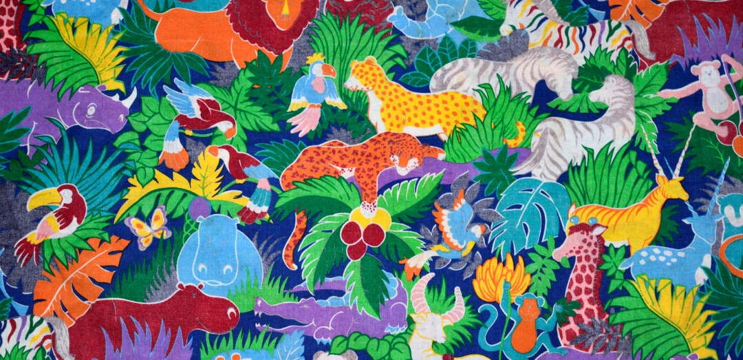 colorful animal mural