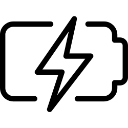 battery with charge symbol icon battery storage icon